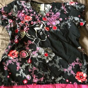 Authentic Disney Tinkerbell scrub shirt XL